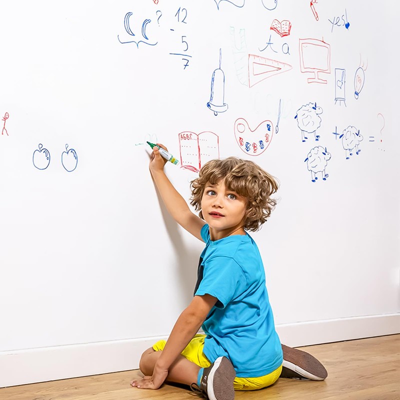 FreeNook White Board Paper with 2 Markers, Dry Erase Contact