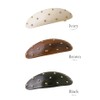 VINGTAINE H7824-BR- Barrette Hair Clip, Studs, Oval, Glossy, Elegant, Simple,