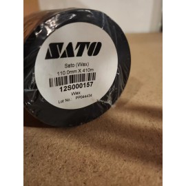 SATO New Qty 1 SATO Ribbon 12S000157 roll 110mm x 410m   Thermal transfer wax