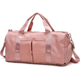 Waterproof Gym Duffle Bag for Men & Women – Large Sports & Travel Bag with Shoe Compartment & Wet/Dry Separation, Pink