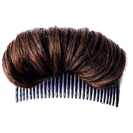 Dark Brown Hair Bun Invisible False Hair Clip, Hair Base Bump Fluffy Hair Pad Styling Insert Tool Volume Fluffy Princess Styling Increased Hair Pad Hair Bun and Crown Shapers Hair Accessories