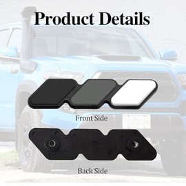 Grille Decor Badge, 3-Color Upgrade Emblem, Grille Insert Trims, Tri-Color Grille Badge Emblem Car Decoration Accessories Fit for Most Vehicles (Grey 
