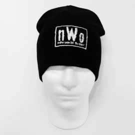 EWS nWo New World Order White Logo WCW Beanie Cap Hat NEW