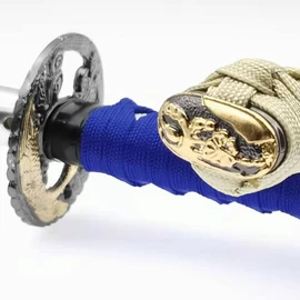 JINGLINGKJ Japanese Sword Shift Knob, Samurai Sword Gear Knob, Japanese Sword, Japanese Style, AT MT, Universal Use, For Cars, Custom, 4 Types of Adapters Included (Gold and Black)