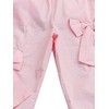 Ecolala Girls Bow Wide Leg Cargo Pants Elastic Waist Hip