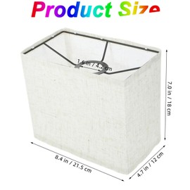 WADY Linen Lampshade, 2pcs E27 Modern Light Cover for Floor Lamps, Rectangular Linen Fabric Table Lamp Shade Pendant Light Lampshade Chandelier Lamp Shades for Table Floor Lamp