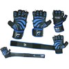 Grip Power Pads® Elite Leather Gym Gloves with Built-in 2"