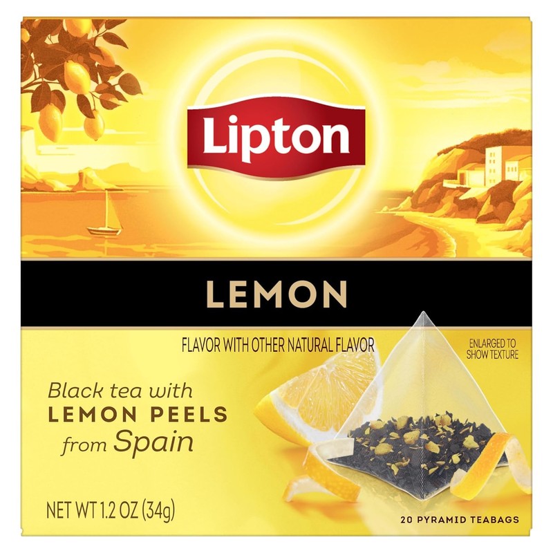Lipton Lemon Green Tea, & Lemon Black Tea 20CT (2ea)
