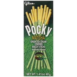 Pocky Matcha Green Tea Cream Covered Biscuit Sticks, 1.41 Ounce (Pack of 20)