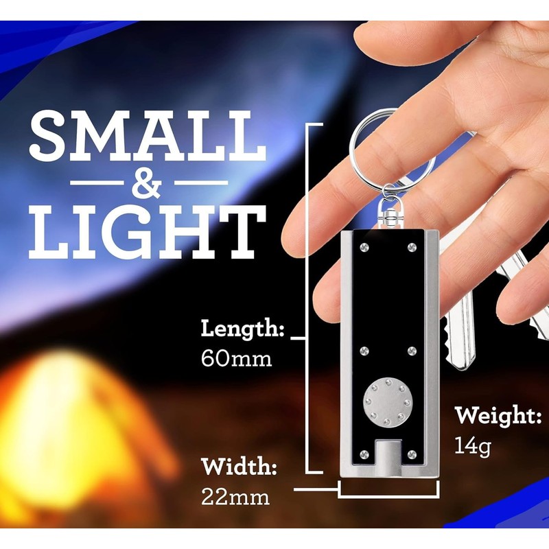 Smart Cutie Bundle: 2pk LED Keyring Flashlight - Pocket Torch,