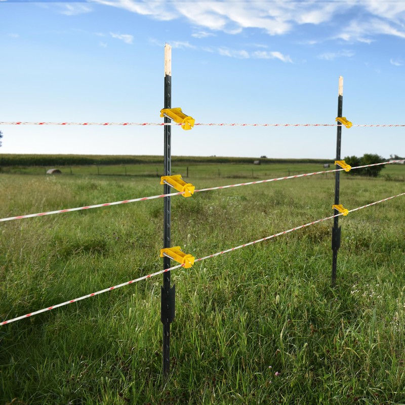 25 Pcs Tube Post Insulator, Electric Chain Link Fence, Extender