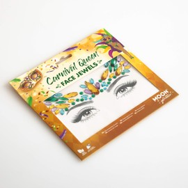 Face Jewels by Moon Glitter - Festival Face Body Gems, Crystal Make up Eye Glitter Stickers, Temporary Tattoo Jewels (Carnival Queen)