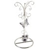 Juliana Glass Jewellery Holder Purple Butterfly/Flowers/Crystal