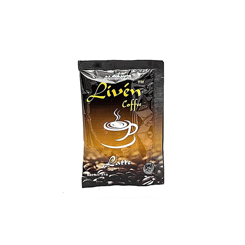 AIM GLOBAL Liven Alkaline coffee ( Latte flavor 5 sachets