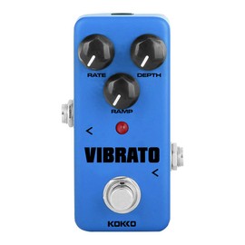 KOKKO Guitar Mini Effects Pedal Vibrato Traditional Vibrato Effect Sound Processor Portable Accessory for Guitar and Bass - FVB2