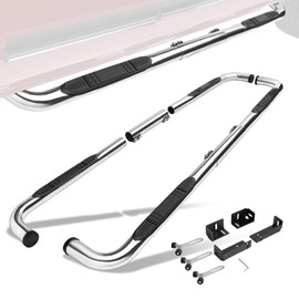 CAAP DRIVEN 3 in. OD Stainless Steel Side Step Nerf Bar Compatible with 99-16 Chevy/GMC Silverado Sierra Extended/Crew Cab CAAP-STEPS-3-UNISS