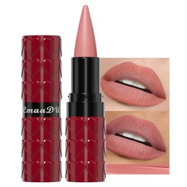 Juego de lápiz labial y delineador de labios evpct Rosa Cálido Gradiente Mate para Mujeres Mayores de Larga Duración Impermeable, Lápiz labial Nude Ro