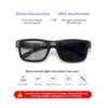 Paleshy Color-Changing Polarized Glasses - Anti-Glare Black Aviator for Fishing,