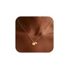 Turandoss Gold Disc Initial Necklace - Dainty Letter S Pendant