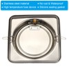 PATIKIL 7" Backdraft Damper with Ducting Hose Clamp, 1 Set