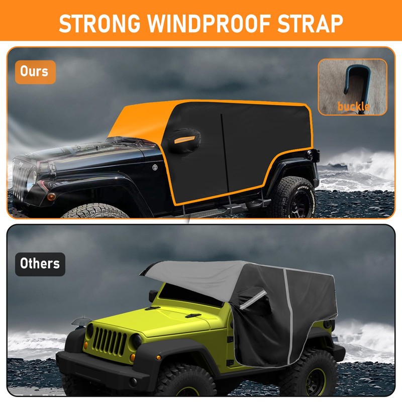 420D Car Covers Half Exterior Cover Outdoor Cab Car Cover