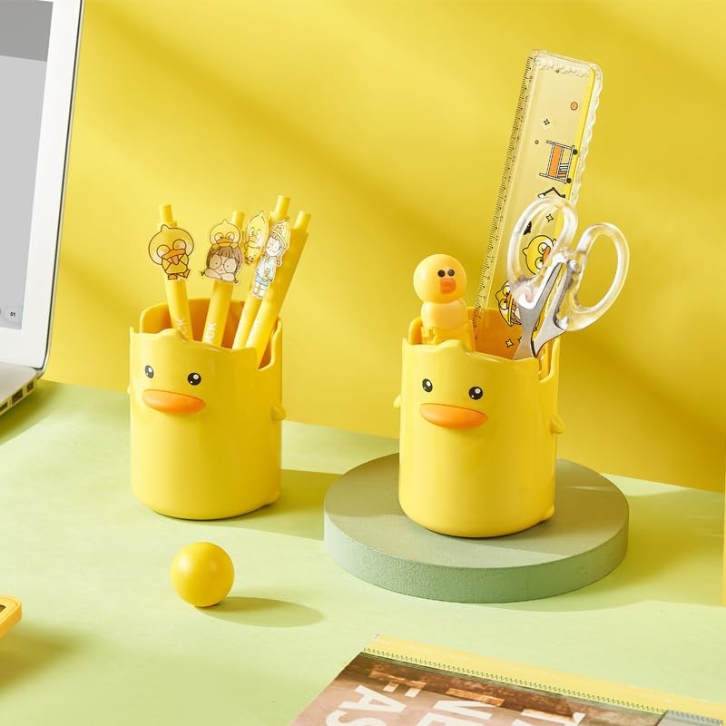 Adorable Yellow Duck - Shaped Pen Holders - Multifunctional Desktop