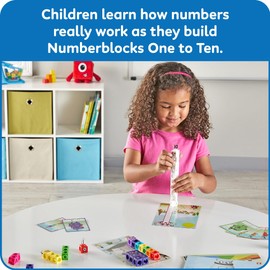 Learning Resources Numberblocks MathLink Cubes Activity Set, Ages 3+, Build Numberblocks 1–10, Learn Counting & Number Sense