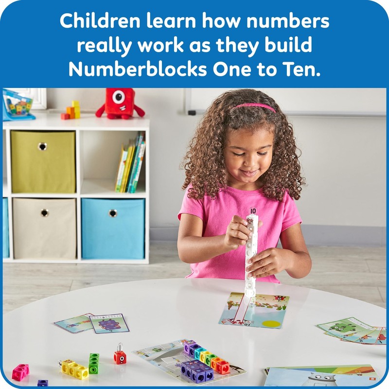 Learning Resources Numberblocks MathLink Cubes Activity Set, Ages 3+, Build