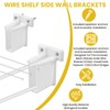 UBANU Hanging Closet Rod Support Kit, Include 4Pcs 3/4 J-Shaped