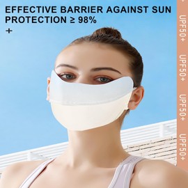 UV Protection Masque | Breathable UV Protection Ice Silk Face Shield - Reusable Sun Shield Face Cover for Women, Sunscreen Masque for Fishing Hiking Cycling