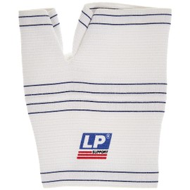 LP Elasticated Right Palm Brace - Elastic & Breathable Compression Sleeve for Sports Injury Rehabilitation, White - X-Large