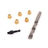 E-Z LOK 400-M8 Threaded Inserts for Wood, Installation Kit, Brass,