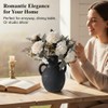 Artificial Flowers with Vase, Faux Rose Centerpiece in Terracotta, 15