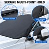Universal Magnetic Windshield Snow Cover, 83 x 49 Inch Anti-Frost