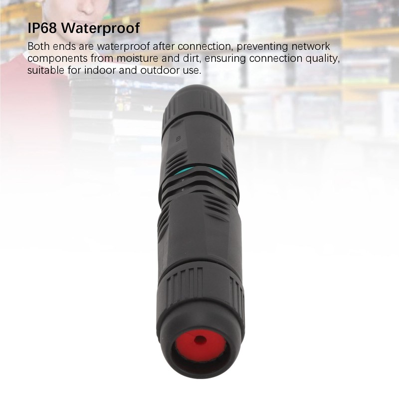 IP68 Waterproof RJ45 Coupler 1000Mbps Female to Female Ethernet Adapter
