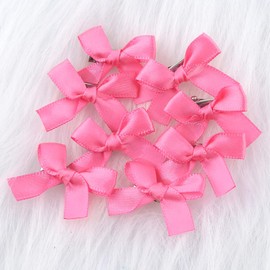 8pcs Pink Bowknot Small Hair Clips for Girls Hair Bows Cute Bow Hair Clip Hair Barrettes for Women Y2k Hair Accessories for Kids Hairclips Kawaii Hairpin Bangs Clips for Hair Girl Braiding Hairclip