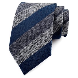 Kihatwin Corbatas anchas para hombre, diseño de jacquard, para negocios, formal, para la universidad, Turquesa Gris, Talla única