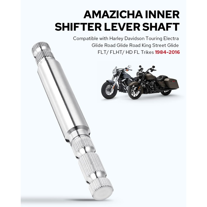 Amazicha Inner Shift Lever Shaft Stainless Steel Fit for Harley