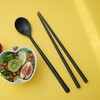 (Chilmong) Domestic Five-Tier Lacquered Wooden Cutlery Set (Spoon + Chopsticks) 24cm 1-Serving / (칠몽)국내산 오단 옻칠 나무 수저세트(숟가락+젓가락) 24cm 1인용