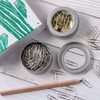 24Pcs Metal Tin Canisters with Transparent Lid Round Stainless Steel