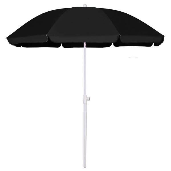AMMSUN 6FT Portable Outdoor Picnic Beach Umbrella with Tilt Function,