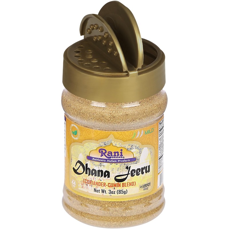 Rani Dhana-Jeeru (Coriander-Cumin Blend 50-50) Powder 3oz (85g) PET Jar