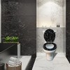 Angel Shield Marble Toilet Seat Durable Molded Wood with Quiet
