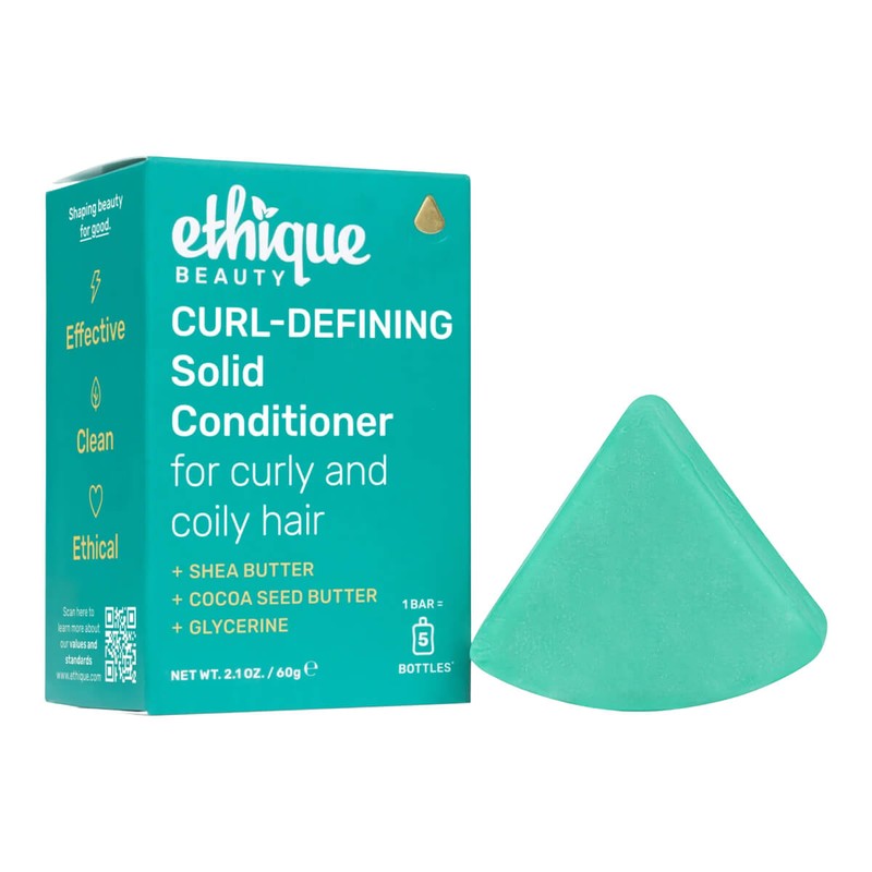 Ethique Curl-Defining Solid Conditioner for Curly & Coily Hair, 60g