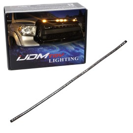 iJDMTOY 5-Bar/Section Amber Yellow 15-LED Hood Bulge Behind Grille Light Kit Compatible with Toyota 2014-2021 Tundra