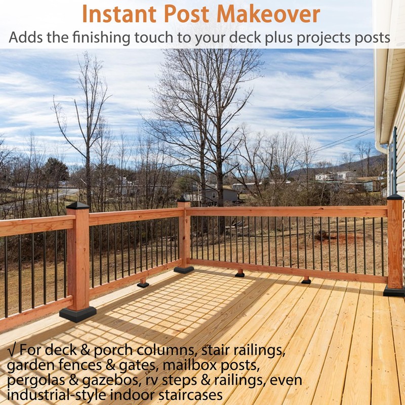 2 Pack 2X2IN Aluminum Split Deck Post Base Cover, Solid