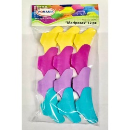 Pomania 12  Pinzas De Pelo Mariposas Colores Secciones Estética Color Variado