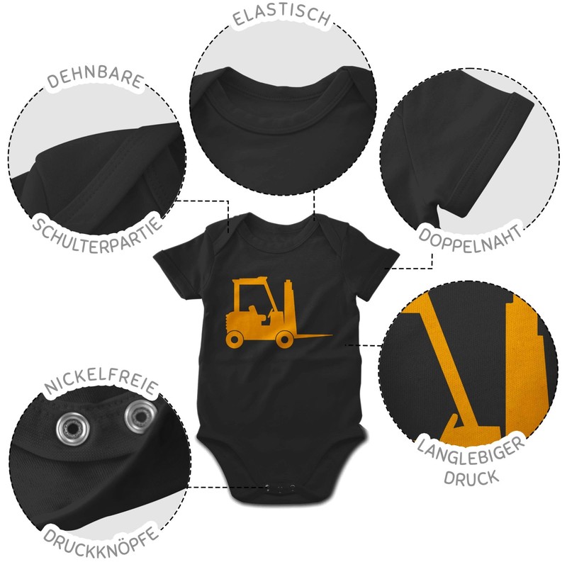 Shirtracer - Baby Body Boy Girl - Excavator Tractor etc.