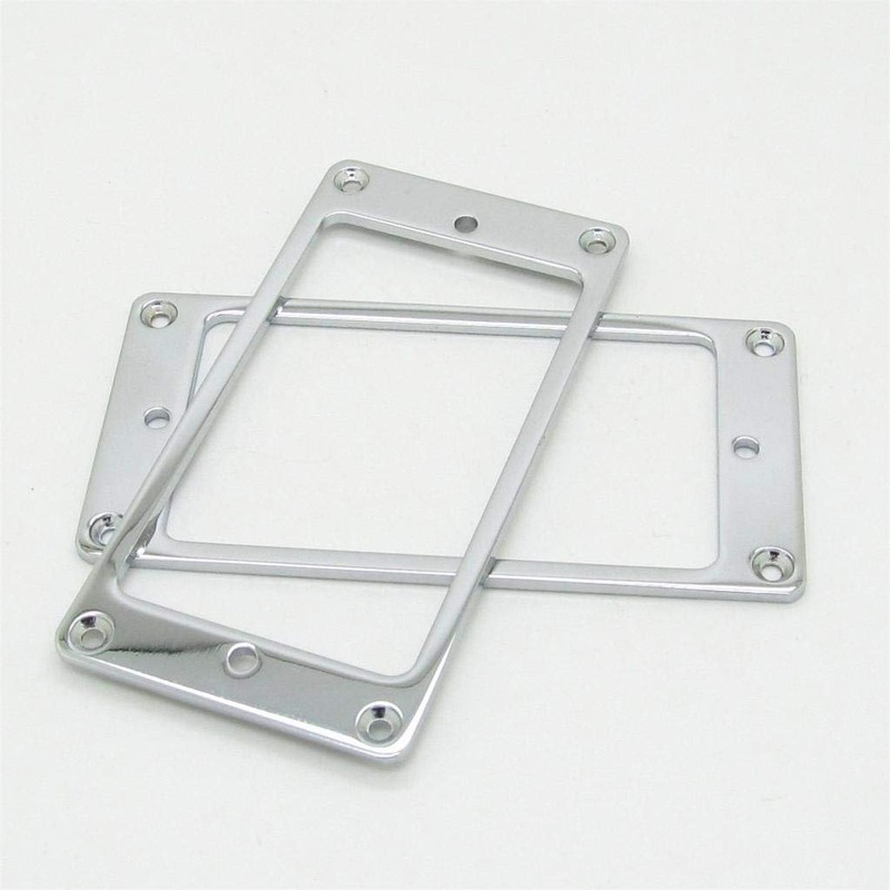 Pxyelec Chrome Metal Flat Electric Guitar Humbucker Pickup Ring, Thicknes