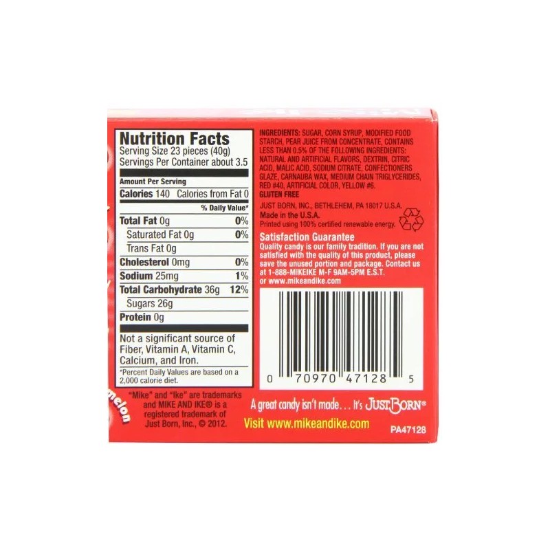 Mike and Ike Red Rageous Candy, 4.25 oz Theater Box
